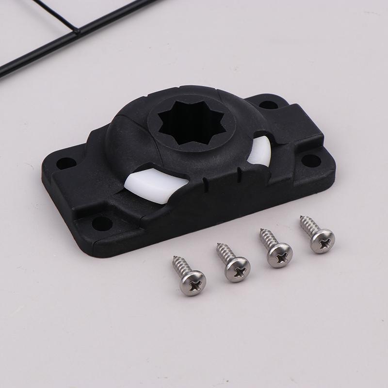 1PCS Inflatable Kayak Rod Holder With 4 Screws Navigation Mount Base Boat Canoe Slide Rail Kayak Fishing Rod Accessories