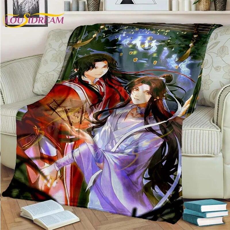 Official Grandmaster of Demonic Blanket Cartoon Blankets Wei Wu Xian Blankets Bed Sofa Soft Blanket Novel Lover Fan Gifts