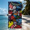 Fashion print R-Romero B-Britto Towel Drying Bath Towel Applicable To Light Swimming Camping Yoga Beach Out