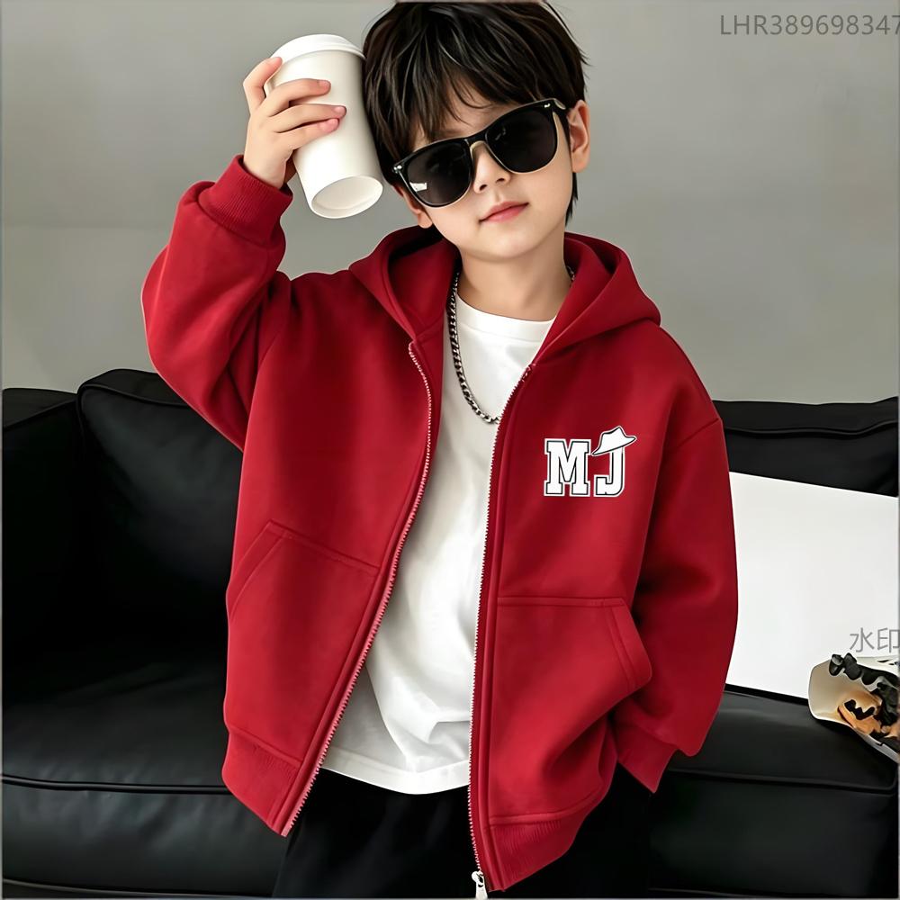 Kinder Hoodie Ritssluiting Vest Tops Meisje Roze Jongen Zwart Grijs Hoodies Kind 3-12 Jaar Herfst Michael Jackson Ritssluiting Stijl Jas