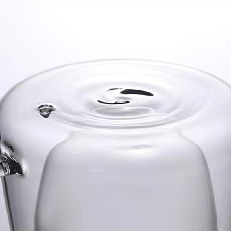 200ml Glas Kaffeetasse Doppelwandig mit Henkel Transparent Hitzebeständige Tasse Frühstückstee Sichere Tasse Trinkgeschirr für Heimgebrauch