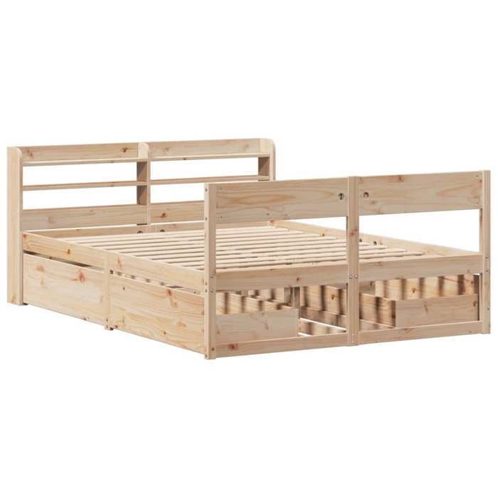 VidaXL Bed Frames Without Mattress 150x200 Cm Solid Pine Wood 3307119
