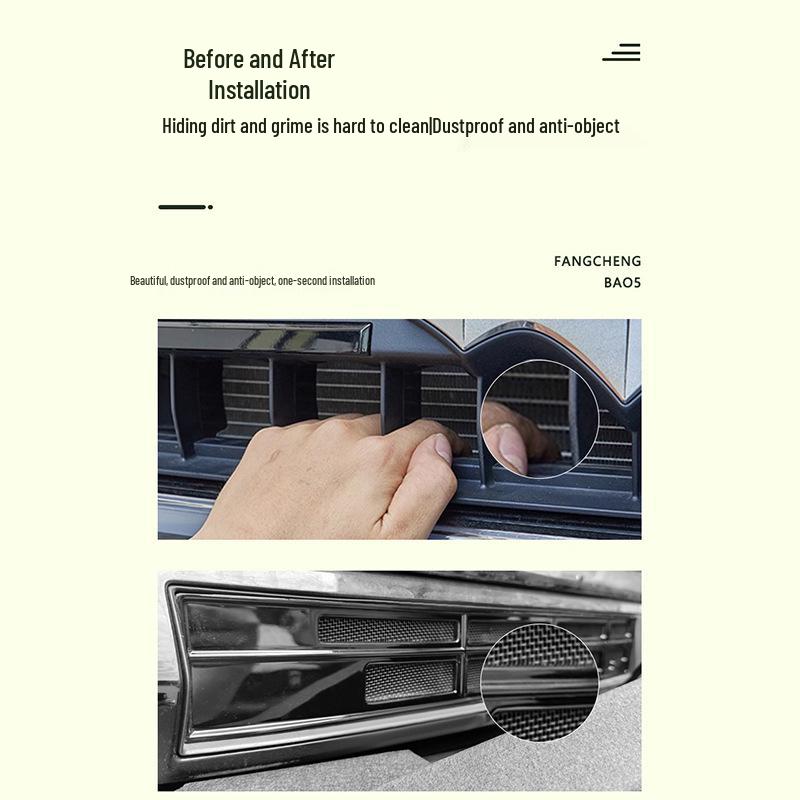 BYD Leopard 5 Radiator Protection and Insect-Proof Net for Front Bumper