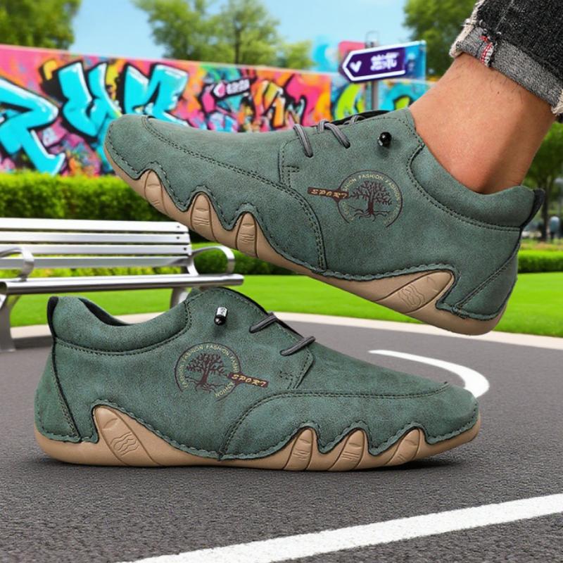 

Мужские белые повседневные кожаные кроссовки, привлекательный символ дерева, удобная посадка, ботинки на плоской подошве, трендовый вид, мотоциклетные ботинки 40 армия зеленый