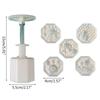 50g Mooncake Mold Hand Press Mooncake Stamps Plastic Pastry Gadgets Moon Cake Maker with 3D Flowers & Bee Shape Patterns