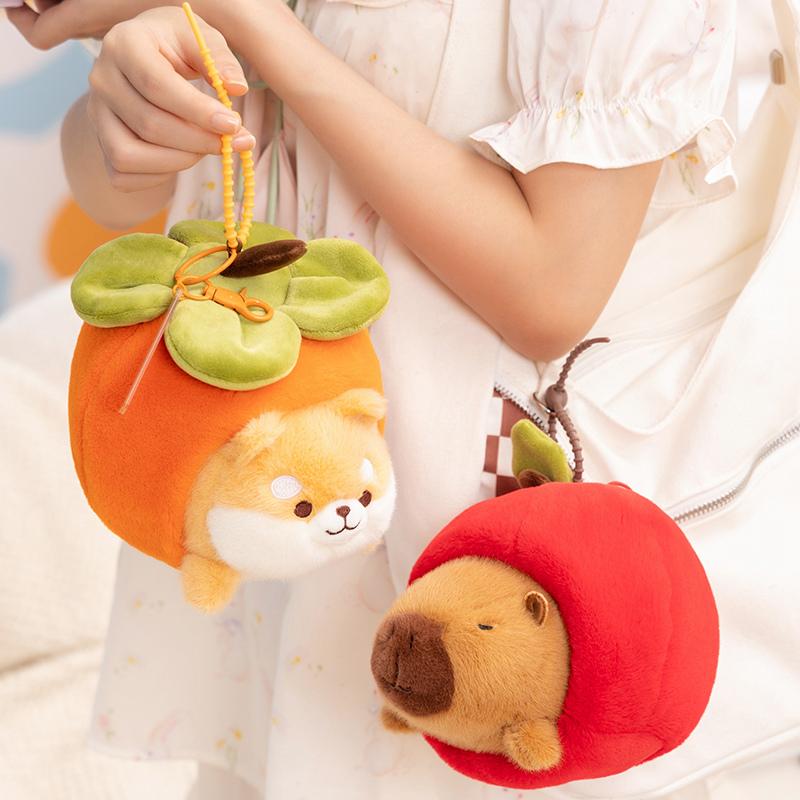 TreasuringU Latest Funny Animals Plush Playthings Kawaii Cartoon Dog Pig Stuffed Doll Christmas Apple Soft Playthings