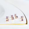 14k Gold Plated Multicolor Cubic Zirconia Spacer Beads for DIY Jewelry