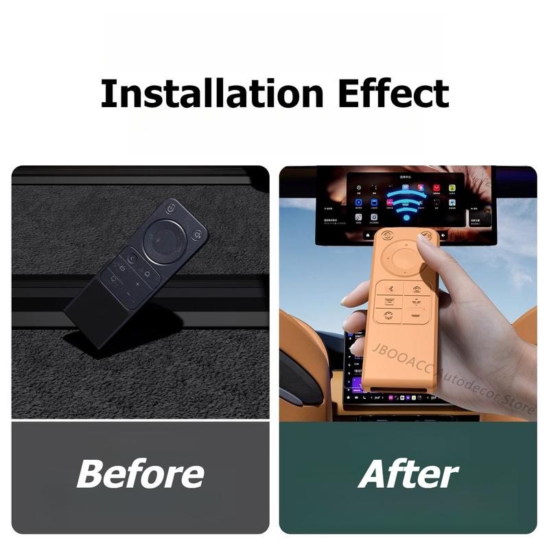 For Zeekr 9X TV Remote Control Protective Cover Silicone Second Row Seat Storage Pad Holder Car Organizer Interior Accessories