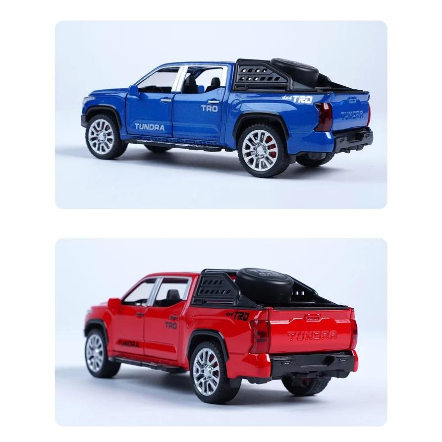 1/32 Toyota Tundra Aliaj Model Mașină Pickup Metal Turnat Sub Presiune Jucărie Vehicule Off-Road Model Mașină Simulare Înaltă Sunet și Lumină Cadouri pentru Copii