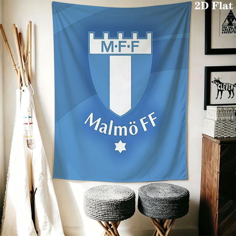 Malmö FF Wall Hanging Printed Fabric Blanket Decorative Tapestries for Bedroom Living Room Home Decor