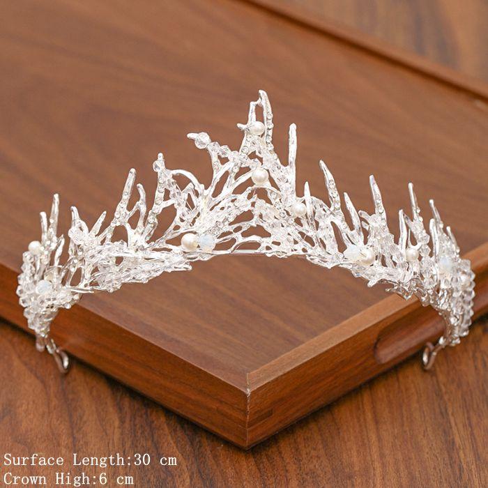 Bridal Tiara Hair Crown Wedding Hair Accessories for Women Silver Color Crown for Bridal Crowns and Tiara Women Accessories Gift