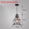 Chandelier Simple Fashion Retro Indoor Industrial Wind Bar Small Iron Lamps Cage