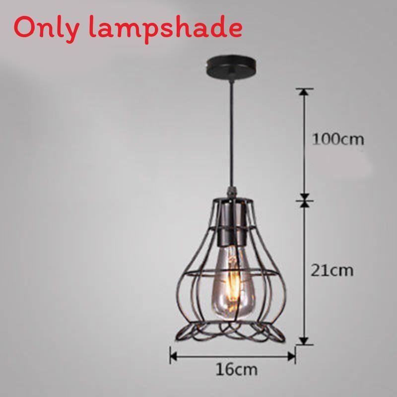 Chandelier Simple Fashion Retro Indoor Industrial Wind Bar Small Iron Lamps Cage