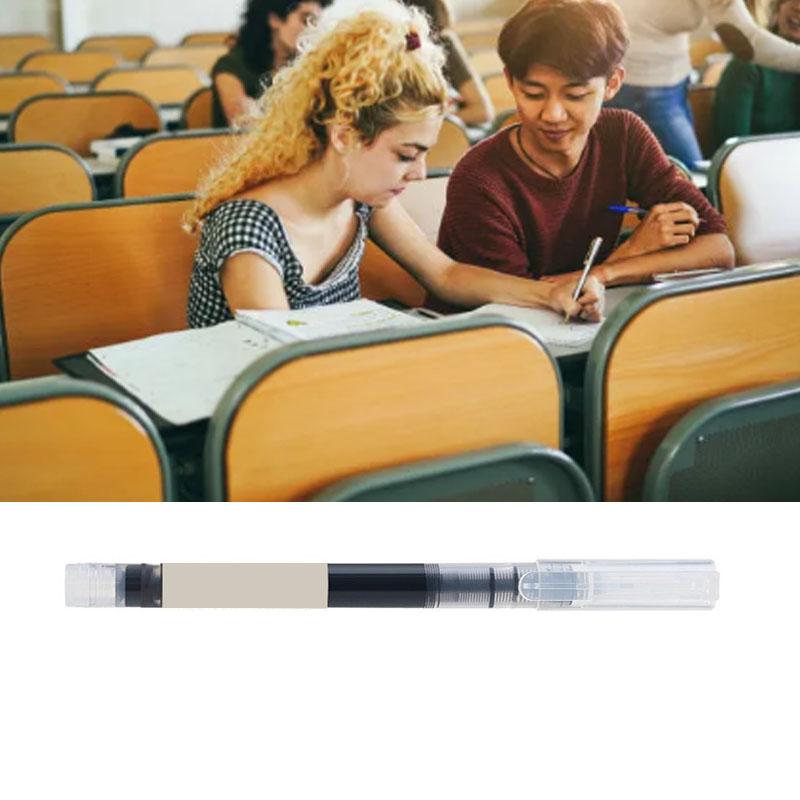 Black Gel Ink Pen Quick Drying Fine Point 0.5mm Rolling Ball Liquid Ink Pen for Note Taking Journali