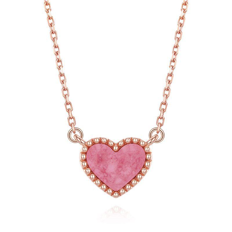 Простая и модная двухцветная ракушка ожерелье цепочка на шею женская новая легкая роскошь темперамент сладкий кулон цепочка на ключицу