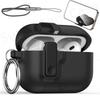 (Fluffy Blue) For Airpods Pro 3 New Full Protection Auto Pop-Up Lid Design with Lanyard Wireless Charging Case For Airpods Pro 3