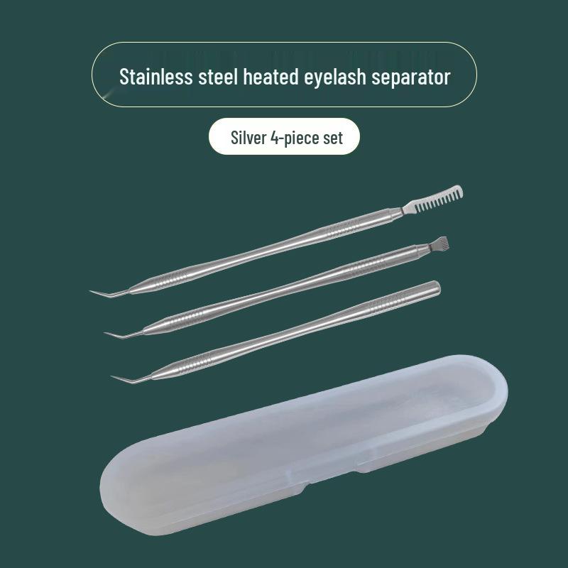 Dual-Headed Stainless Steel Eyelash & Eyebrow Tool: Comb, Curl, and Shape with Precision