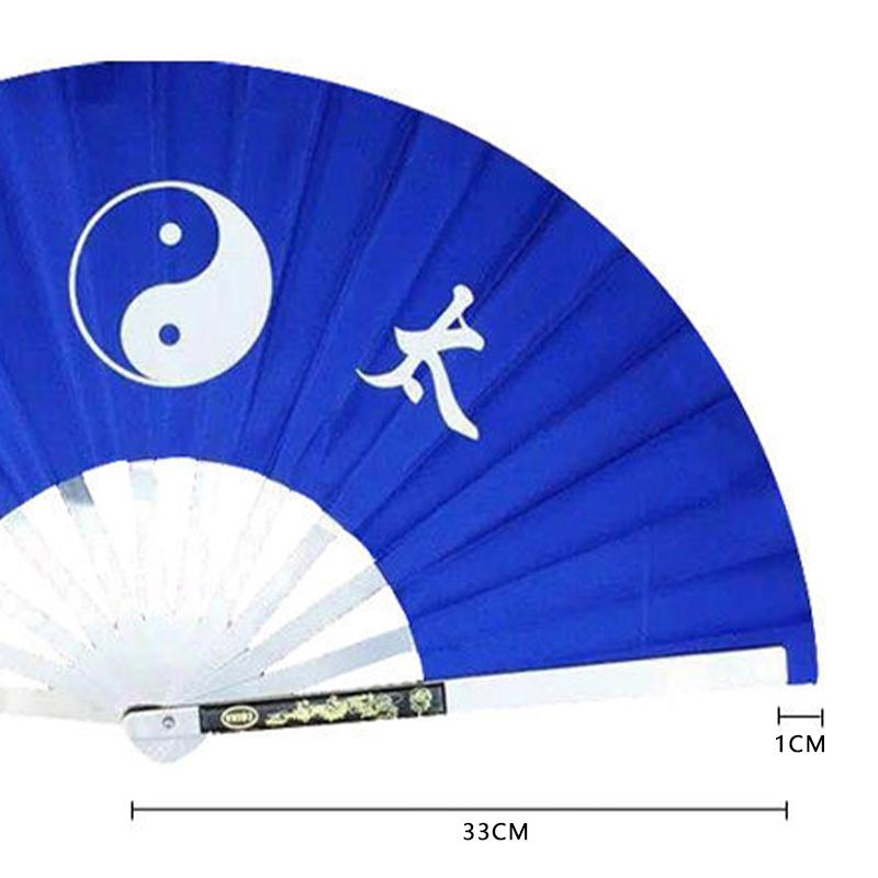 Stainless Steel Folding Tai Chi Martial Arts Fan Chinese Sound Fan Fitness Dance Practice Classic Kung Fu Performance Props