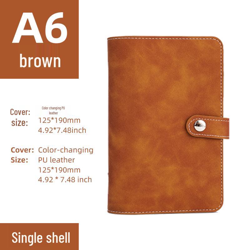 A6 Leather Buckle Loose-Leaf Notebook & A5 Multifunctional Planner with Custom Logo and Storage