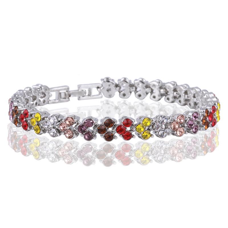 Ka Shi Tong Roman Crystal Zircon Bracelet: Elegant Ladies' Shiny Jewelry, Perfect Christmas Gift