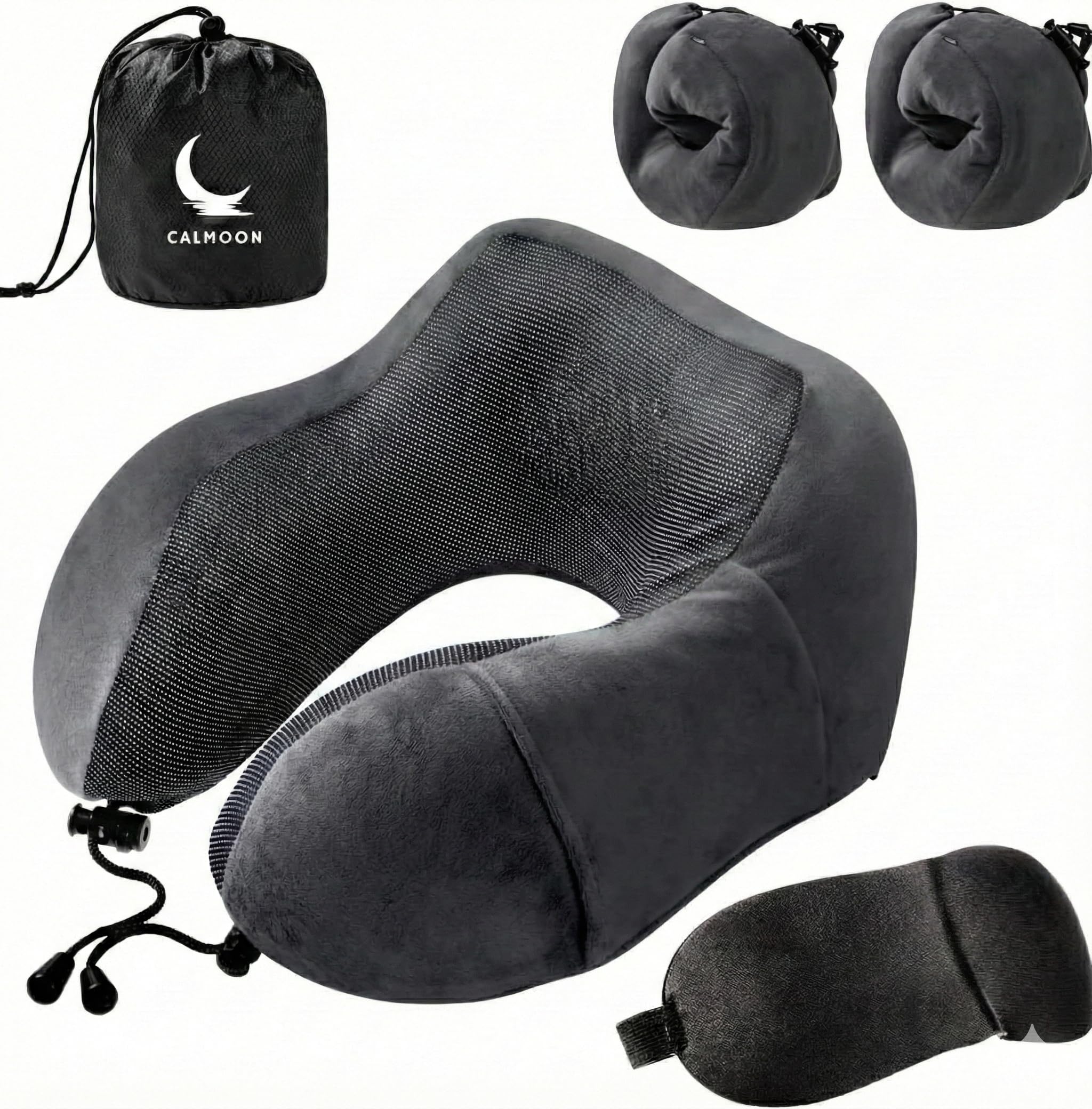 

CALMOON Miracle Neck Pillow, Featured in anan and Supervised by a Physical Therapist, is a Comfortable Airplane Item with Extra Cover, Perfect for Nec
