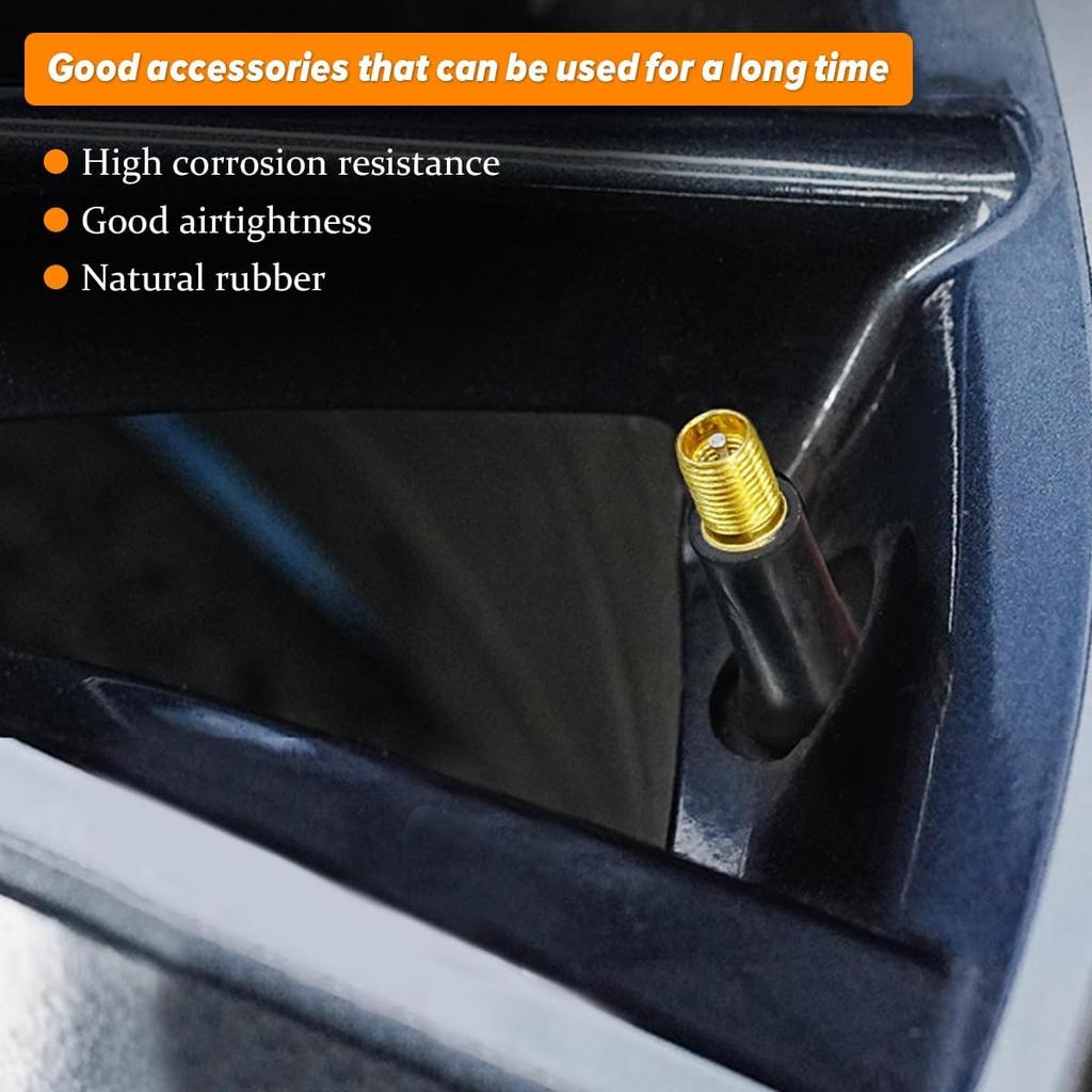 Mandark 100PCS Car TR413 Tire Valve Stems, Rubber Snap-In Automotive Valve Stems, Vehicle 0.453 Inch Tubeless Rim Holes Valve Stem Replacement