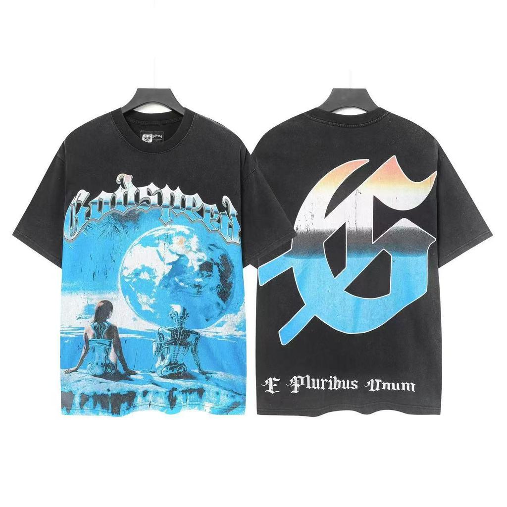 Maglietta da basket unisex con teschio e band rock: Nuova Tendenza Americana GODS Manica Corta