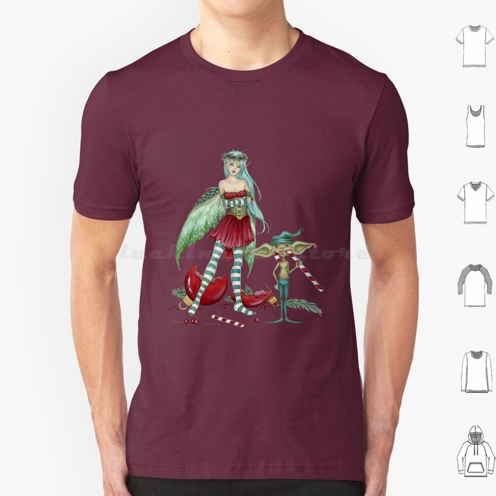 The Naughty List T Shirt 6xl Cotton Cool Tee Fairy Goblin Christmas Winter Holiday Amy Brown Fantasy Mischief Humor Cute