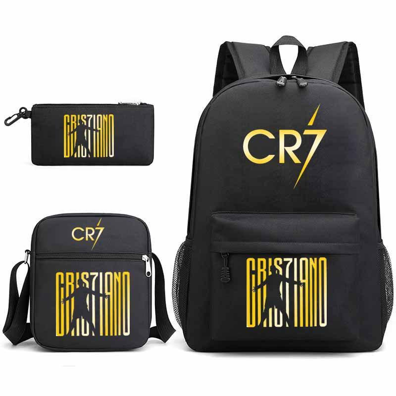 Youth Fashion Backpack Shoulder Bag Pencil Case Children'S Student School Bag 3-Piece Set