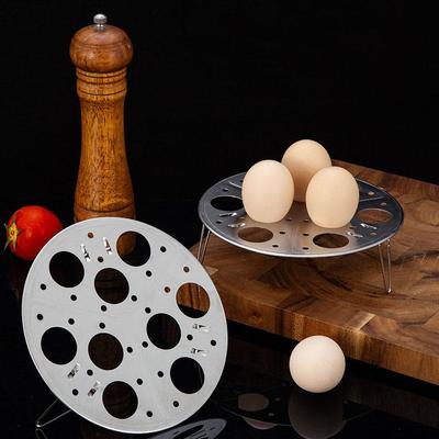 9 otworów Pogrubiony składany parowar ze stali nierdzewnej Wielofunkcyjny garnek Stojak do gotowania jaj na parze Stojak do grilla Kuchenne akcesorium do ogrzewania i gotowania