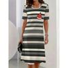 Summer Women's 3D Printed Short-sleeve Dress Is Fashionable, Versatile, Trendy, Breathable, and Casual