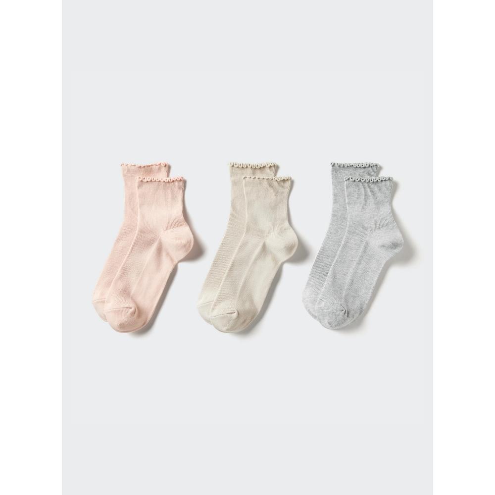 

Uniqlo Socks 3p Crumellow 10 PINK/WOMEN 2325