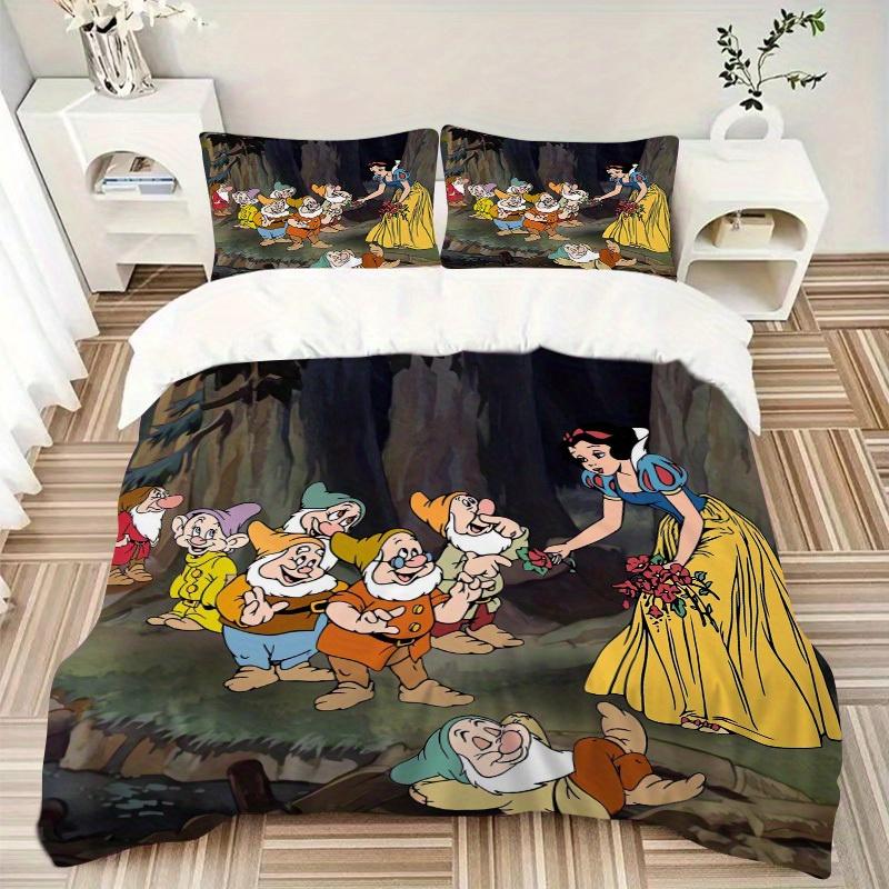3pcs set Snow White, Seven Dwarfs, Forest print bedding quilt cover, soft and comfortable quilt cover suitable for bedroom and guest room44