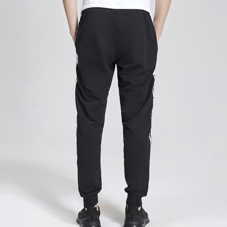Adidas Originals Trefoil Logo Casual Sports Joggers With Ribbed Cuffs, Autumn Edition Men Bottoms Black DX4234