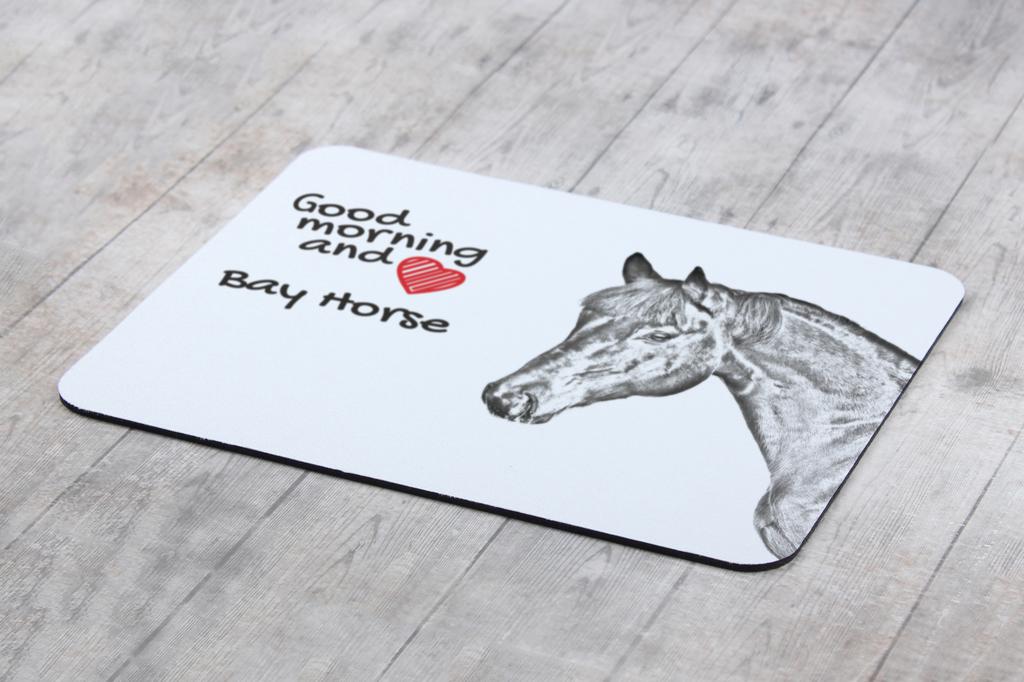 Bay Horse - Mauspad mit Aufdruck, personalisiertes Pad mit einem Pferd, einzigartiges Gadget für einen Büroangestellten von der Marke Art-Dog