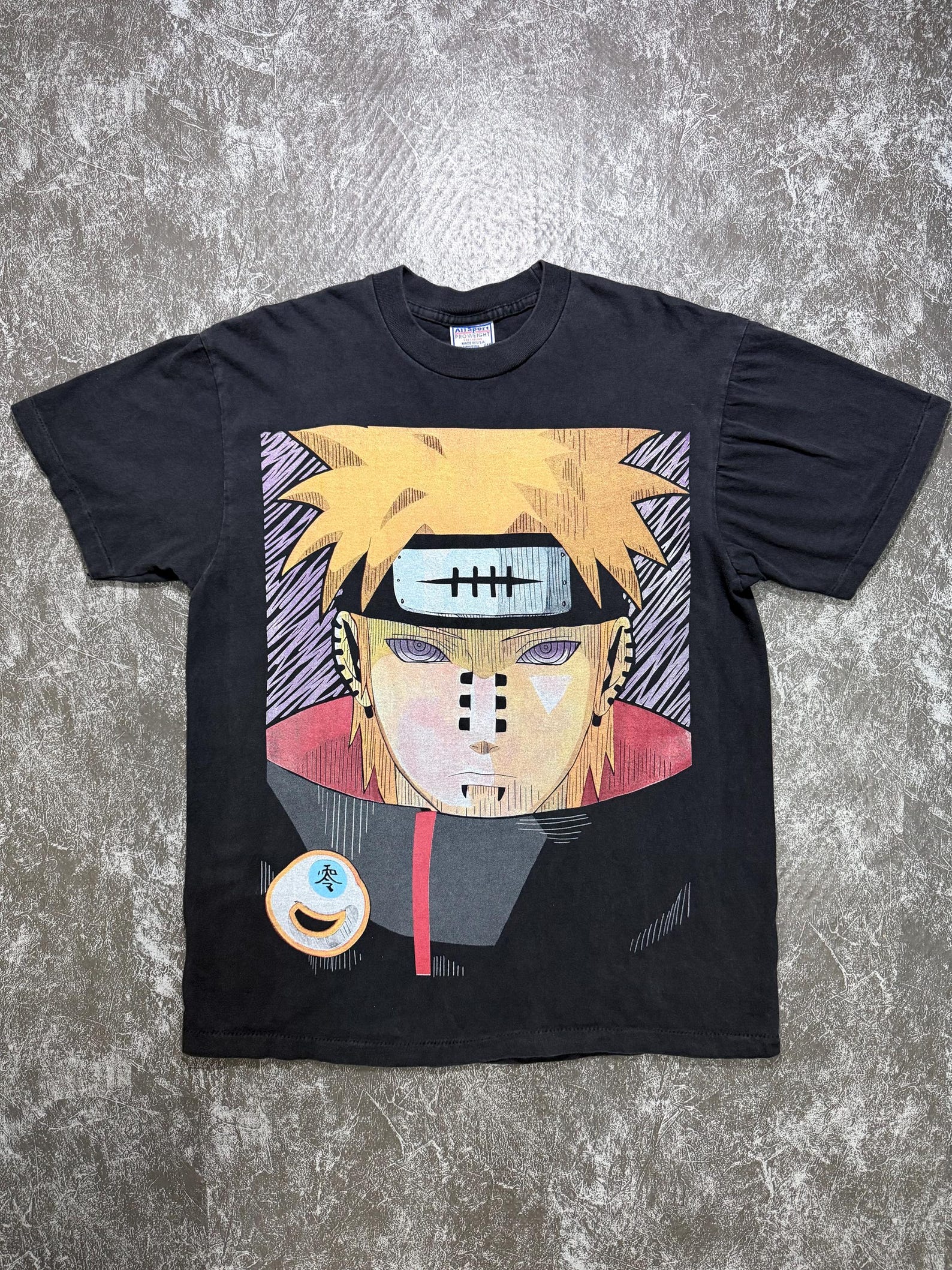 Vintage Style Anime Graphic Tee Konan&Pain Y2K Graphic S