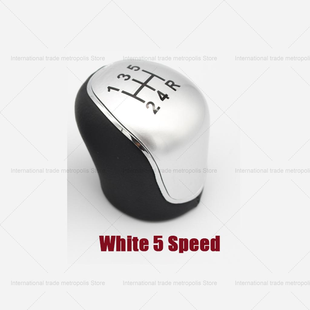 5/6Speed Car Leather Gear Shift Knob for Ford S-Max C-Max Kuga Galaxy Mondeo4 Mk4 Transit Tourneo Connect Focus Auto Accessories