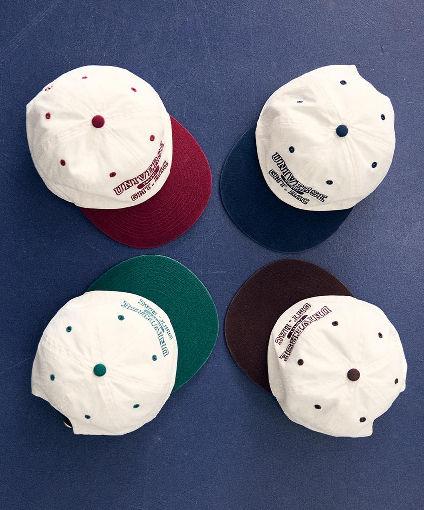 Yunibeoseugameonteu Ug Two-Tone Logo Washed Cap_Burgundy