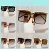 2024 New Fashion Square Sunglasses Women Big Frame Sun Shades Street Snap Jt2223 Black Frame Black Lens Uv380