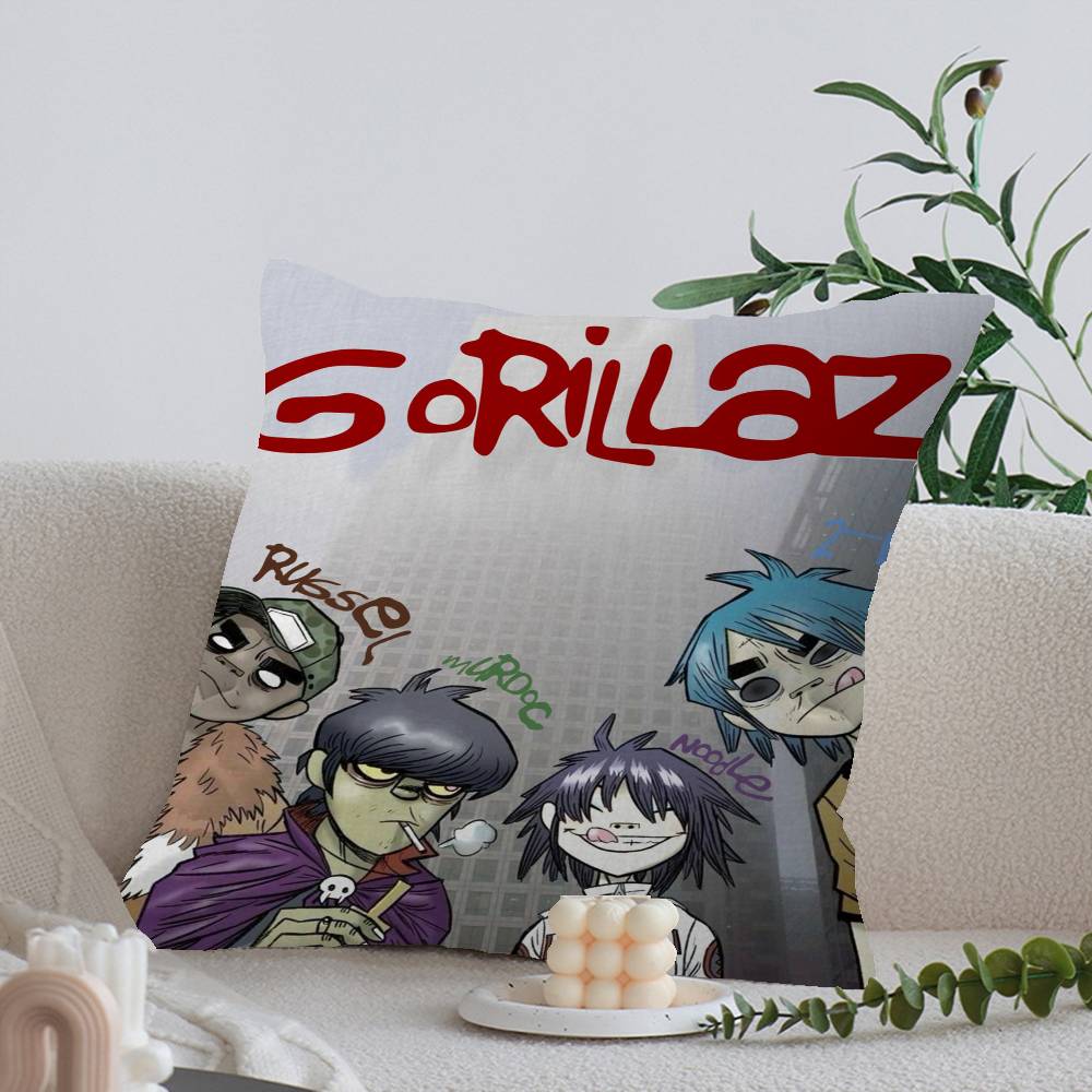 Band GGorillaz Personalized Pillow Cover Kids Bedroom Wild Party Decor Pillowcase kid Birthday shower Gift