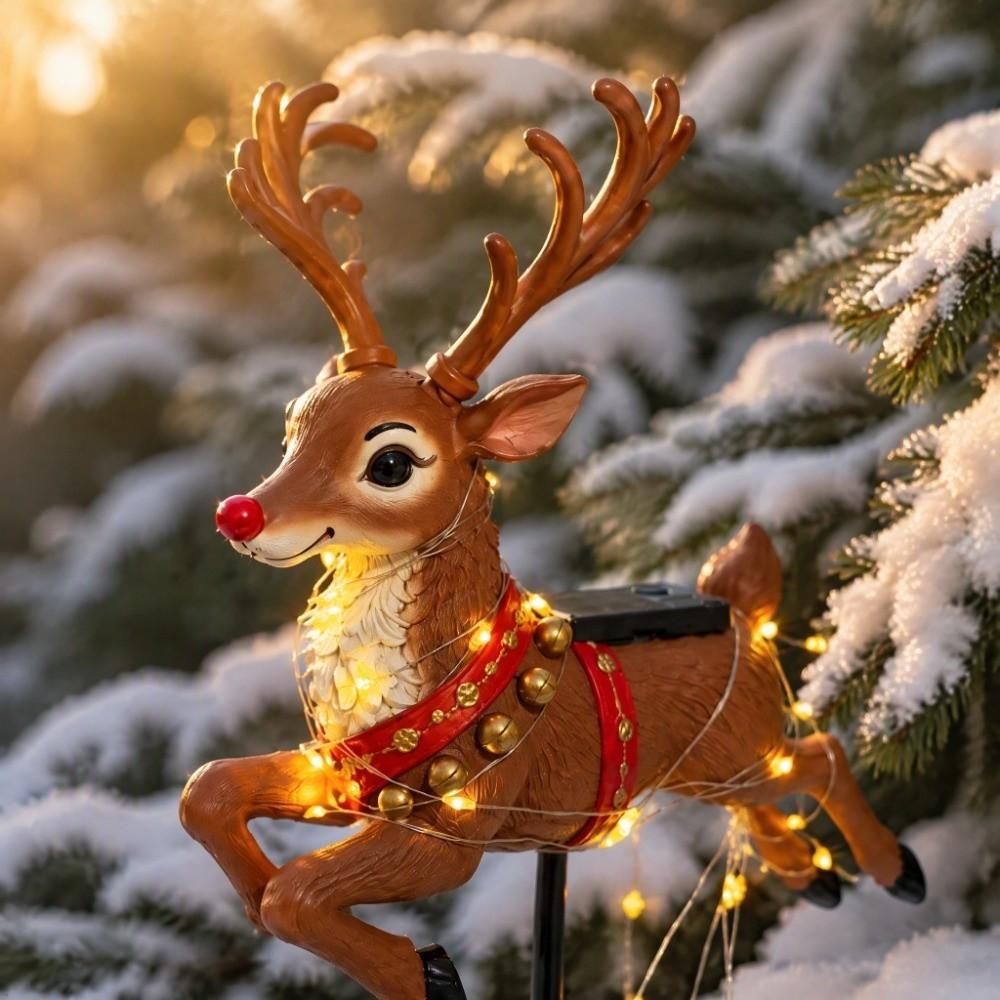 Waterproof Reindeer Pathway Light Swirling Effect Landscape Lighting Christmas Reindeer Light Lawn
