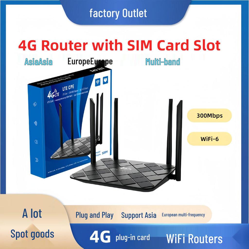 4G LTE WiFi6 Tragbarer SIM-Karten-Router für Europa & USA - Ideal für Auto & Outdoor-Nutzung