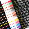 12/24/36 Pezzi Pennarelli Acrilici a Doppia Punta Pittore Punta Tonda Set Penne per Scarabocchi Flusso d'Inchiostro Fluido Colori Vivaci per Disegno Arte