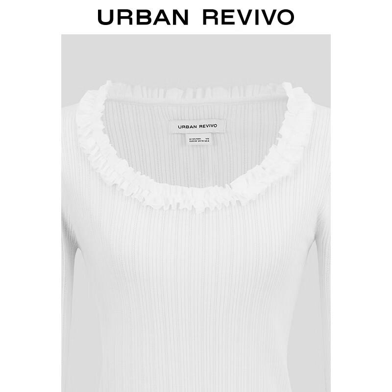 Women's Chic Ruffle-Trim Knit Top