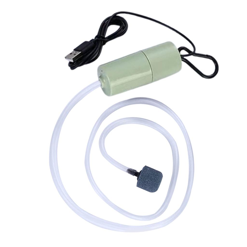 Pompa per Pesci Domestica Silenziosa Pompa Ossigeno USB Pompe per Acquario Pesca all'Aperto