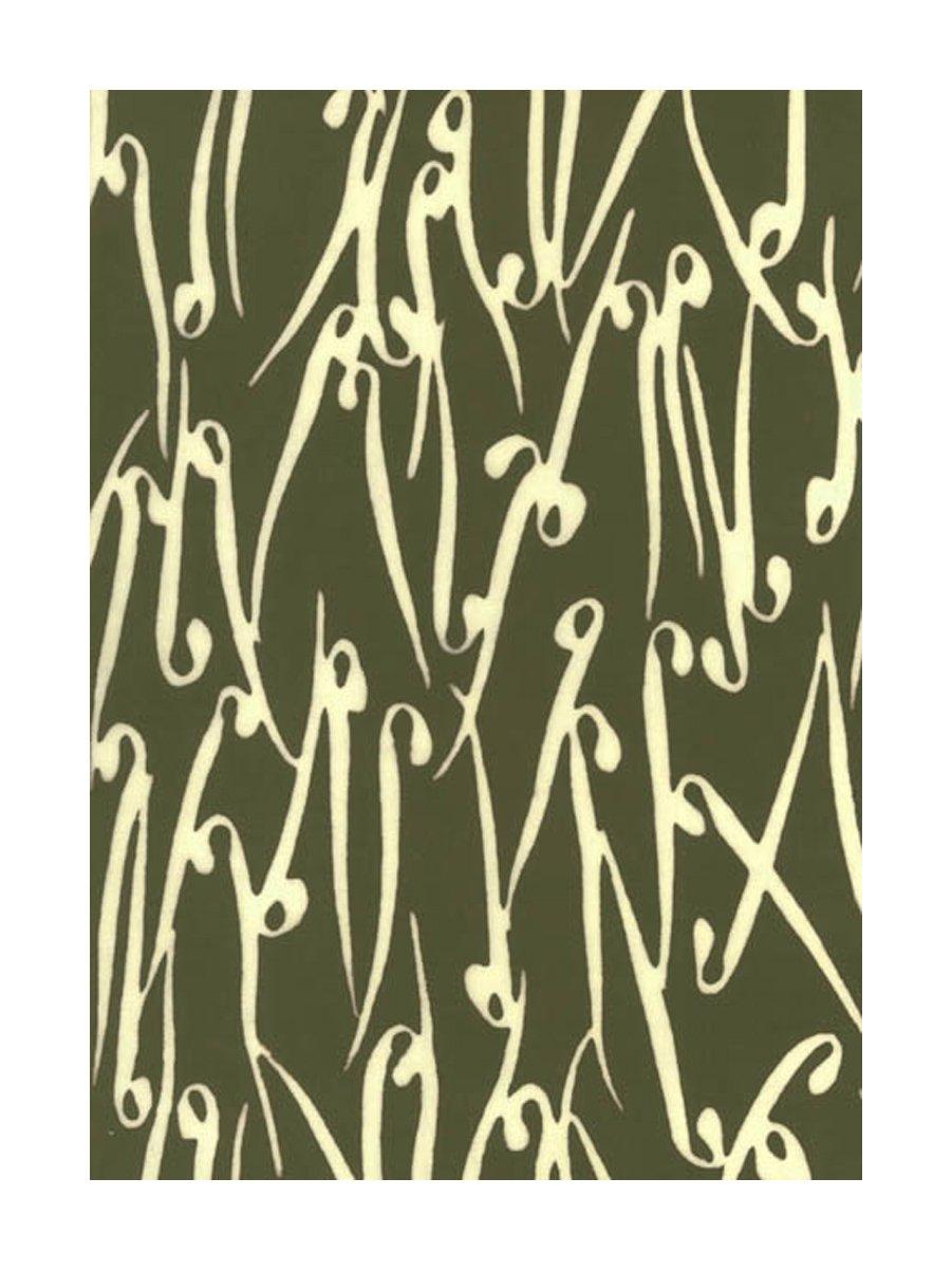 

Tenugui hand made in with bean sprouts Niwa-zome (Japanese towel) - 100% cotton, dyed, Japan, зелёный