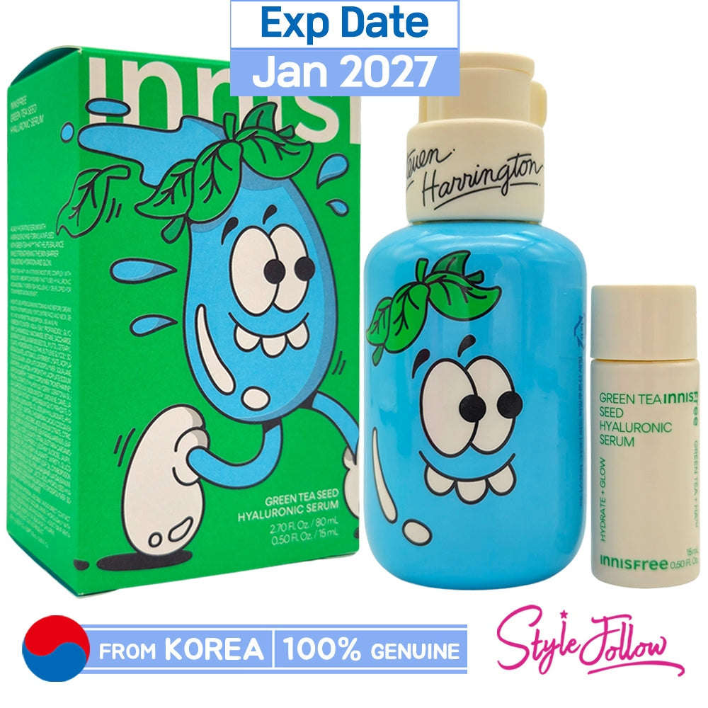 

[INNISFREE] Гиалуроновая сыворотка с семенами зеленого чая 80 мл+15 мл 1pc + Sample Gifts