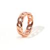 Glory_Arden Surgical Steel Rose Gold Chain Shape Ring / Gbsr-031