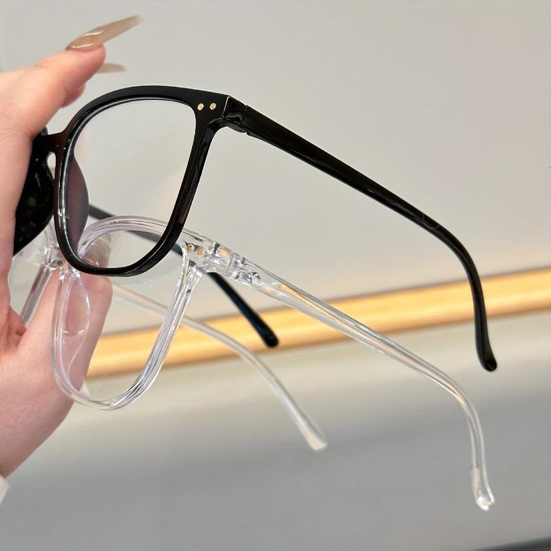 2 Pairs of Women's/men's Geometric Retro Y2K Fashionable Flat Glasses Suitable for Decorating with Family and Friends