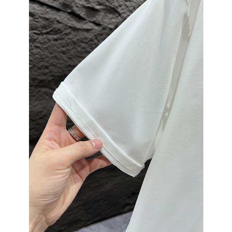 European sizes Men'S Short Sleeve T-Shirt, Loose Fit, All-Over Print Design, Fashion Casual Round Neck Top